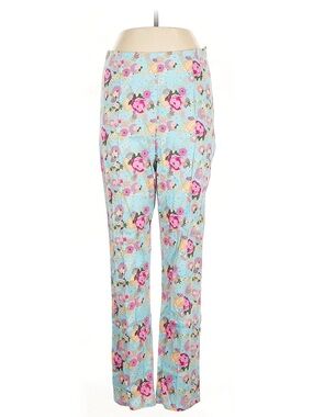 Collectif Vintage Light Blue Pants W/ Asian Print Cigarette Pants Size US10